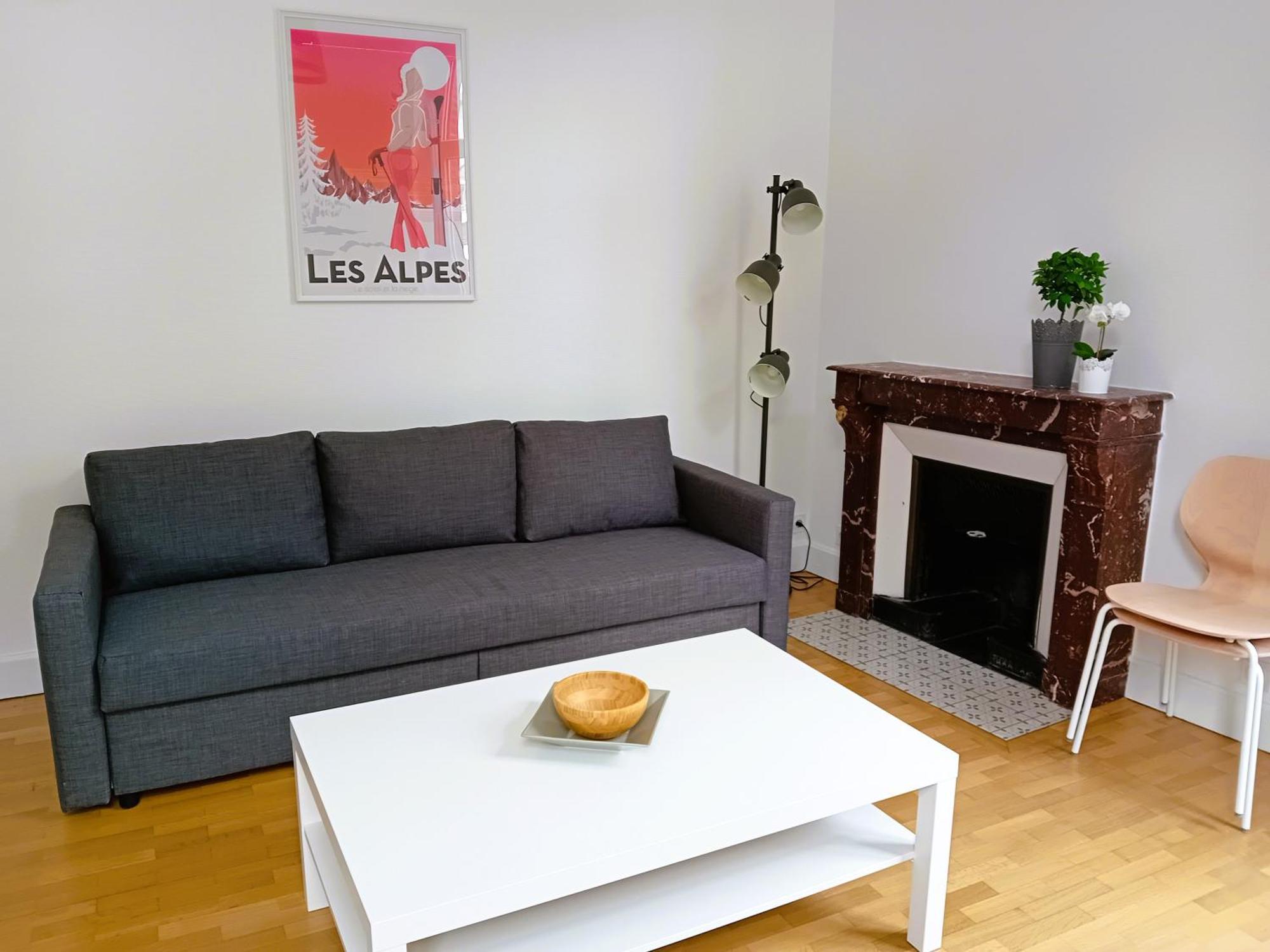 102 - Appart Renove Avec Grand Salon Et 1 Chambre - Tram Et Clinique Mutualiste A 1 Min 그르노블 외부 사진