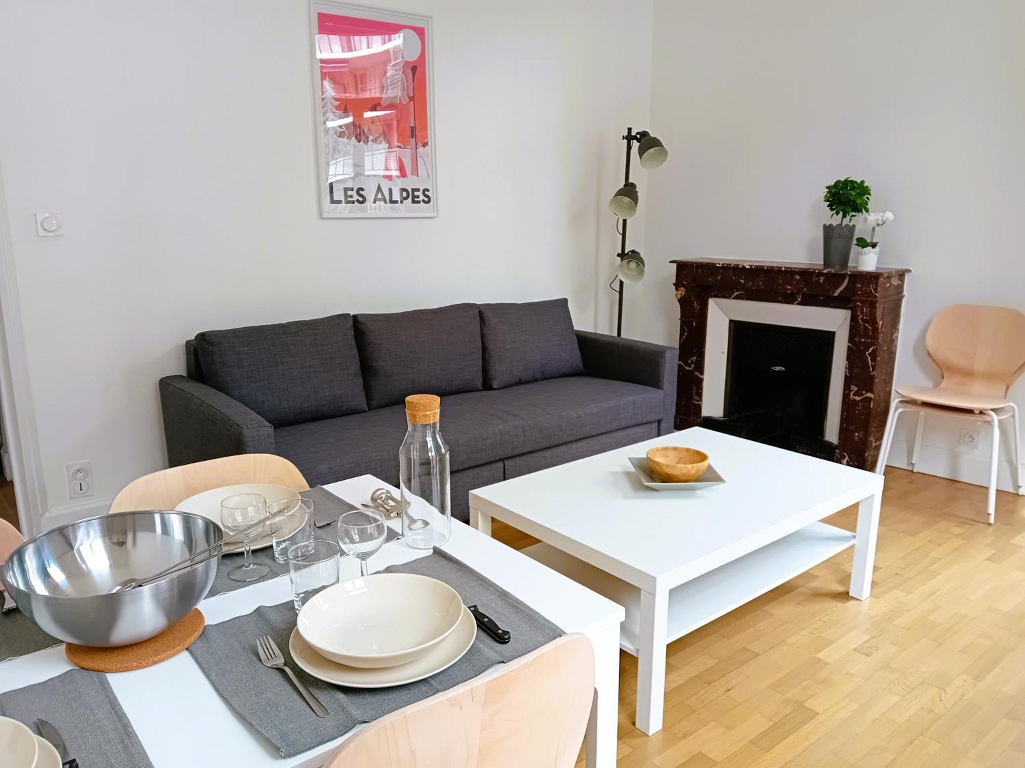 102 - Appart Renove Avec Grand Salon Et 1 Chambre - Tram Et Clinique Mutualiste A 1 Min 그르노블 외부 사진
